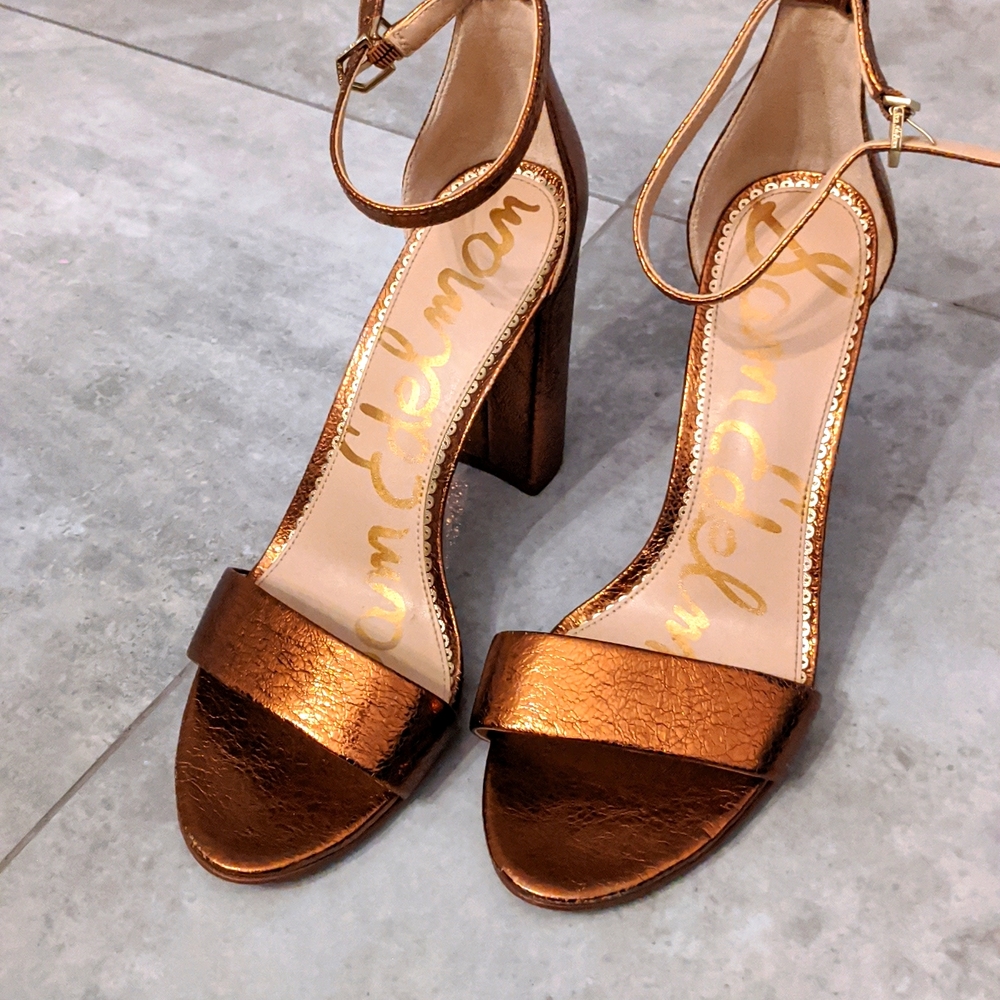 Sam Edelman bronze heel